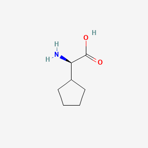 D-Cyclopentylglycine structure, CAS 2521-86-0