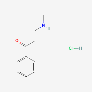 3-Methylamino-1-phenylpropan-1-one hydrochloride structure, CAS 2538-50-3