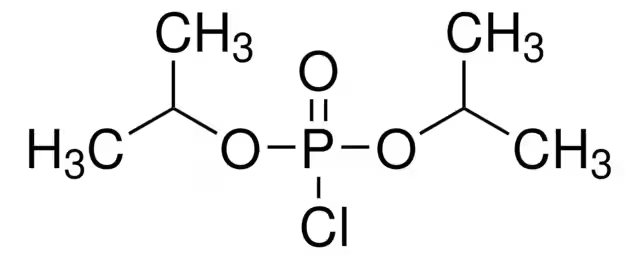 Diisopropyl chlorophosphate structure, CAS 2574-25-6