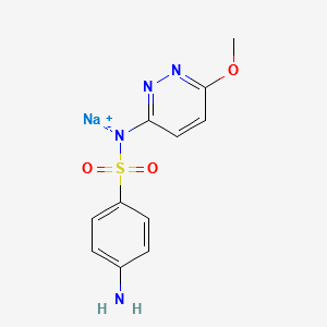 Sulfapiridazin sodium structure, CAS 2577-32-4