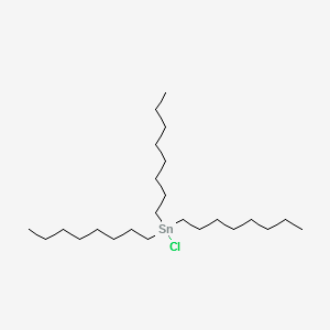 Trioctyltin chloride structure, CAS 2587-76-0