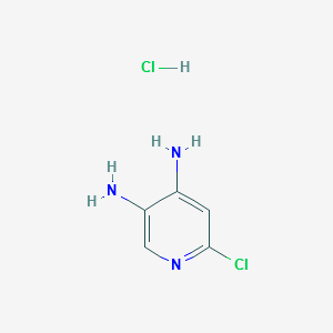 6-Chloropyridine-3,4-diamine hydrochloride structure, CAS 2604-40-2