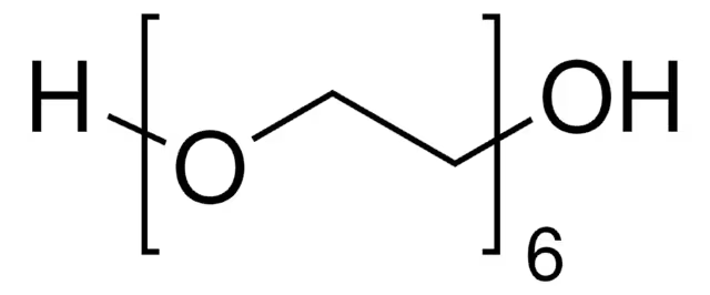 Hexaethylene glycol structure, CAS 2615-15-8