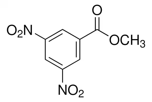Methyl 3,5-dinitrobenzoate structure, CAS 2702-58-1