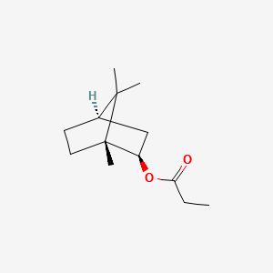 Isobornyl propanoate structure, CAS 2756-56-1