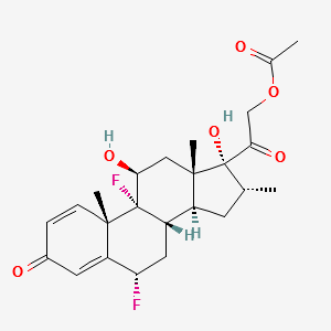 Flumethasone-17-acetate structure, CAS 2823-42-9
