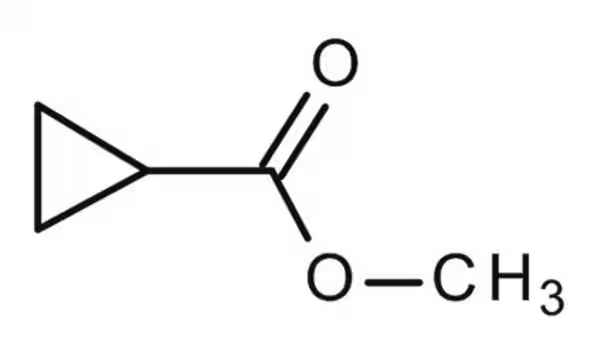 Methyl cyclopropane carboxylate structure, CAS 2868-37-3