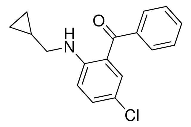 2-Cyclopropylmethylamino-5-chlorobenzophenone structure, CAS 2897-00-9