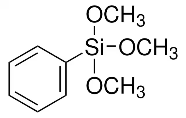 Phenyltrimethoxysilane structure, CAS 2996-92-1