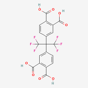 4,4'-(2,2,2-Trifluoro-1-(trifluoromethyl)ethylidene)bisphthalic acid structure, CAS 3016-76-0