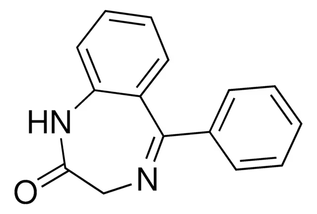 1,3-Dihydro-5-(2-chlorophenyl)-2H-1,4-benzodiozepin-2-one structure, CAS 3022-68-2