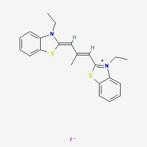 3,3'-Diethyl-9-methylthiacarbocyanine iodide structure, CAS 3065-79-0