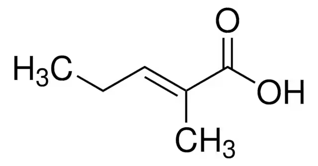 2-Methyl-2-pentenoic acid structure, CAS 3142-72-1