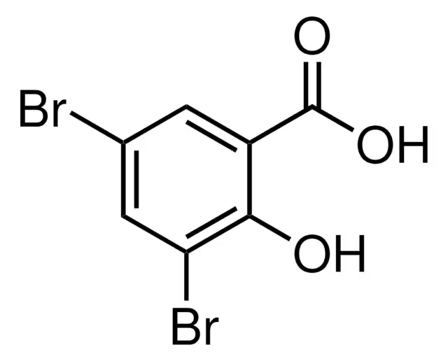3,5-Dibromosalicylic acid structure, CAS 3147-55-5