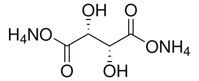 Ammonium L-tartrate structure, CAS 3164-29-2