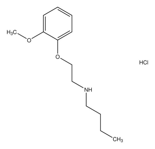 N-(2-(2-Methoxyphenoxy)ethyl)benzylamine hydrochloride structure, CAS 3246-03-5