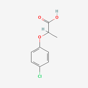 2-(4-Chlorophenoxy)propionic acid structure, CAS 3307-39-9