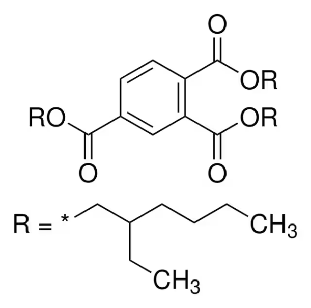 Trioctyl trimellitate (TOTM) structure, CAS 3319-31-1