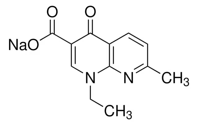 Nalidixic acid sodium salt structure, CAS 3374-05-8