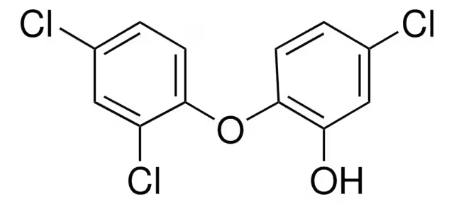 Triclosan structure, CAS 3380-34-5