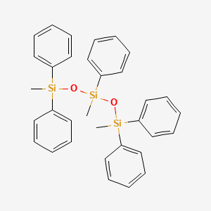 1,1,3,5,5-Pentaphenyl-1,3,5-trimethyltrisiloxane structure, CAS 3390-61-2