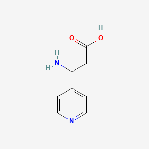 3-Amino-3-(pyridin-4-yl)propanoic acid structure, CAS 3429-24-1