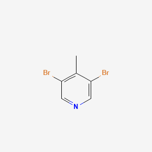 3,5-Dibromo-4-methylpyridine structure, CAS 3430-23-7