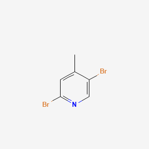 2,5-Dibromo-4-picoline structure, CAS 3430-26-0