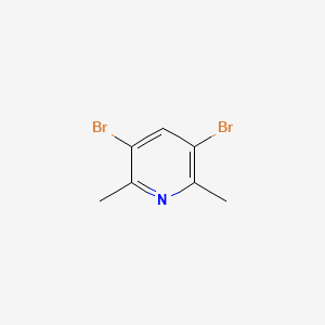 2,6-Dimethyl-3,5-dibromopyridine structure, CAS 3430-34-0