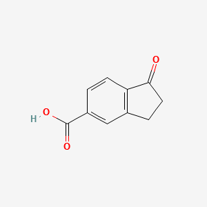 1-Oxoindan-5-carboxylic acid structure, CAS 3470-45-9