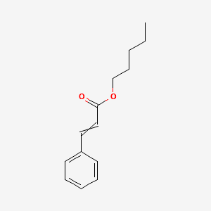 Pentyl cinnamate structure, CAS 3487-99-8