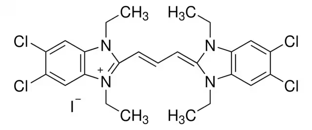 5,5',6,6'-Tetrachloro-1,1',3,3'-tetraethylbenzimidazolocarbocyanine iodide structure, CAS 3520-43-2
