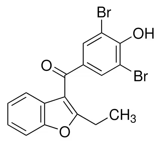 Benzbromarone structure, CAS 3562-84-3