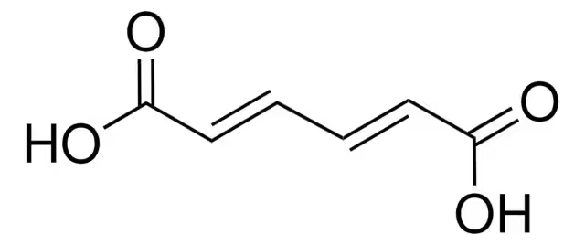 trans,trans-Muconic acid structure, CAS 3588-17-8