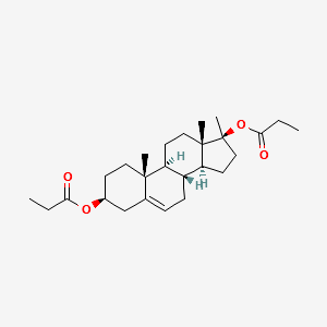 Methandriol dipropionate structure, CAS 3593-85-9