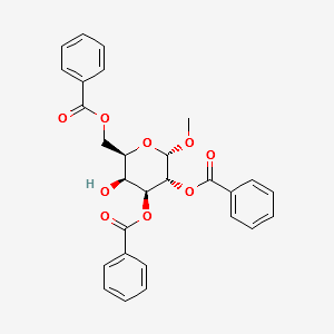 Methyl D-galactopyranoside 2,3,6-tribenzoate structure, CAS 3601-36-3