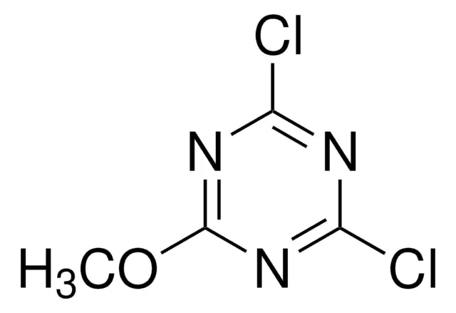 2,4-Dichloro-6-methoxy-1,3,5-triazine structure, CAS 3638-04-8