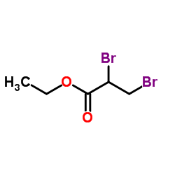 Ethyl 2,3-dibromopropionate structure, CAS 3674-13-3