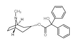 Tropine benzilate structure, CAS 3736-36-5
