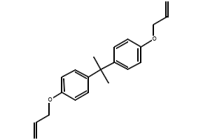 Bisphenol A bisallyl ether structure, CAS 3739-67-1