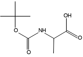 Boc-DL-alanine structure, CAS 3744-87-4