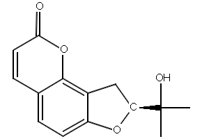 Columbianetin structure, CAS 3804-70-4