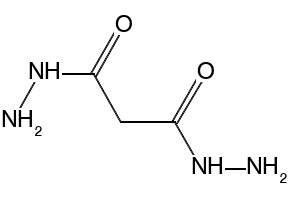 Malonic dihydrazide structure, CAS 3815-86-9