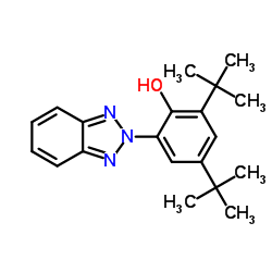 2-(2'-Hydroxy-3',5'-di-tert-butylphenyl)benzotriazole structure, CAS 3846-71-7