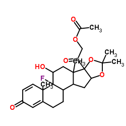 Triamcinolone acetonide 21-acetate structure, CAS 3870-07-3