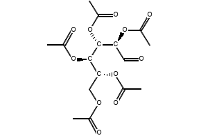 alpha-D-Glucose pentaacetate structure, CAS 3891-59-6