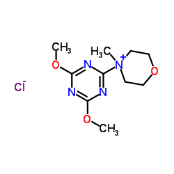 4-(4,6-Dimethoxy-1,3,5-triazin-2-yl)-4-methyl morpholinium chloride structure, CAS 3945-69-5