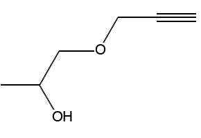 Propargyl alcohol propoxylate structure, CAS 3973-17-9