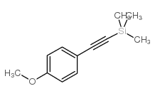 (4-Methoxyphenylethynyl)trimethylsilane structure, CAS 3989-14-8