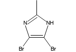 4,5-Dibromo-2-methylimidazole structure, CAS 4002-81-7